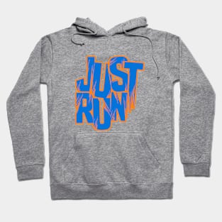 Just Run - Blue and Orange Hoodie